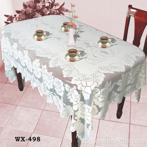 Toalha de mesa de renda tricotada warp